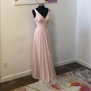 Blush chiffon gown